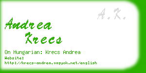 andrea krecs business card